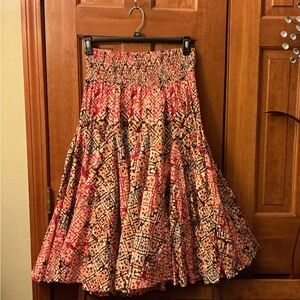 Grace Elements Red and Pink A-Line Skirt